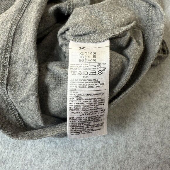 Boys Carolina Hurricanes Size‎ XL / 14 Grey Team Athletics Long Sleeve Tee Shirt - Picture 8 of 10